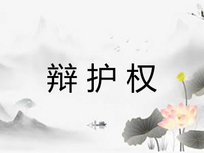 辩护权