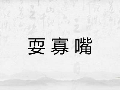 耍寡嘴