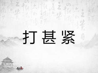 打甚紧