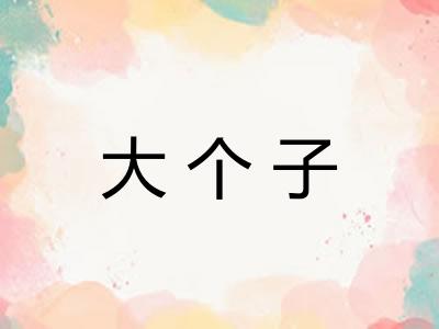 大个子 大个子