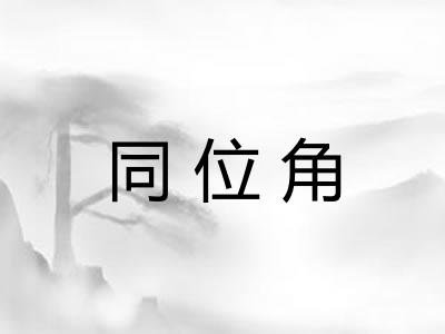 同位角 同位角