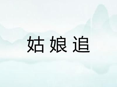 姑娘追