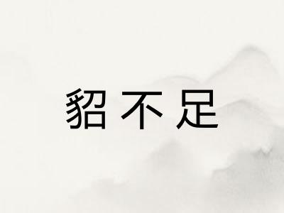 貂不足