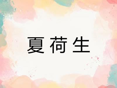 夏荷生