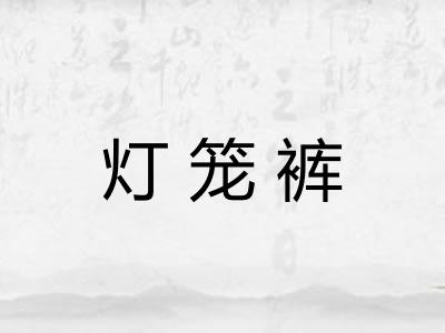 灯笼裤