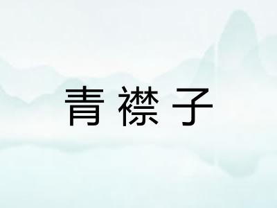 青襟子