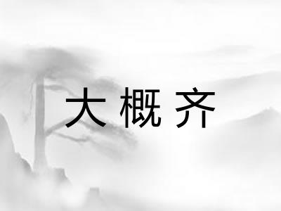 大概齐