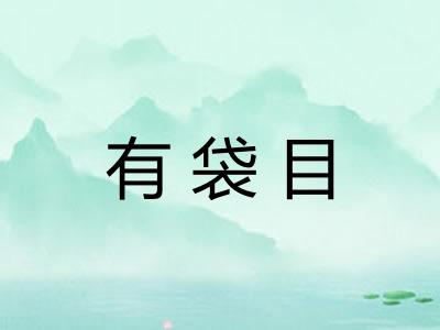 有袋目