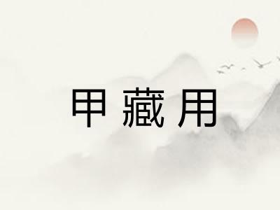 甲藏用