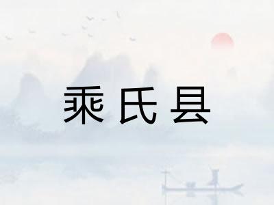 乘氏县