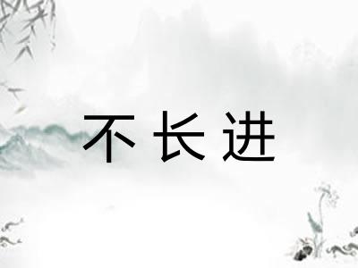 不长进