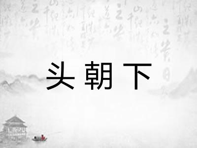 头朝下