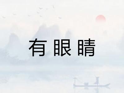 有眼睛