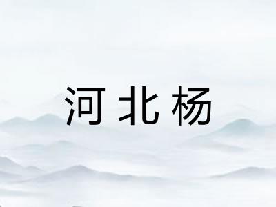 河北杨