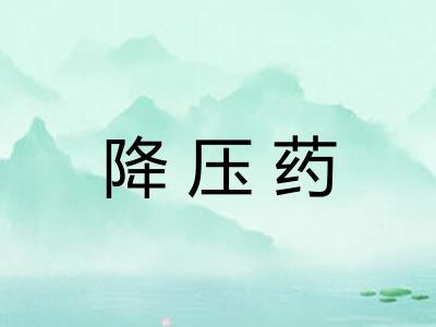 降压药
