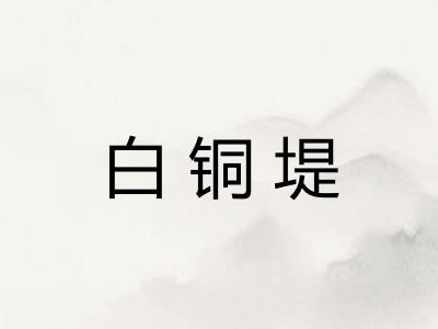 白铜堤