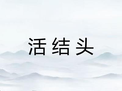 活结头 活结头