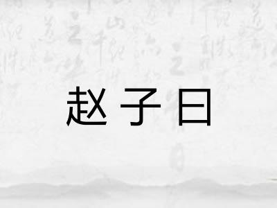 赵子曰