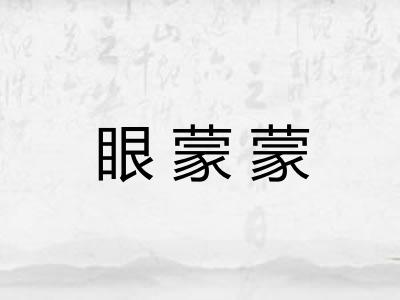 眼蒙蒙 眼蒙蒙