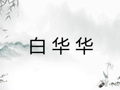 白华华 白华华