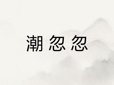 潮忽忽