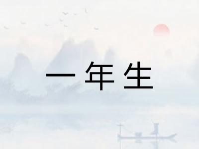 一年生 一年生