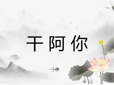 干阿你