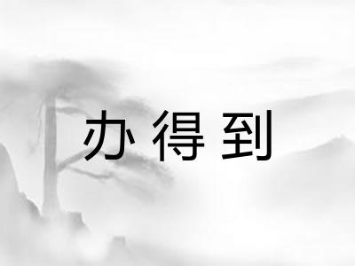 办得到