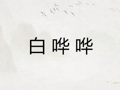白哗哗