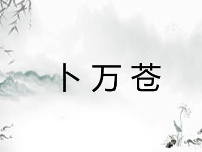 卜万苍