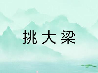 挑大梁
