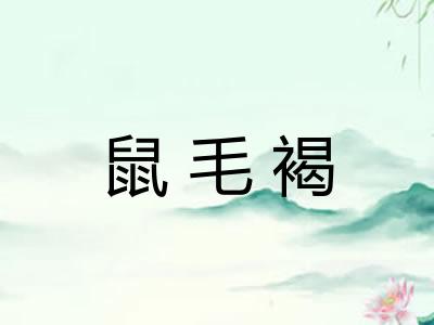 鼠毛褐