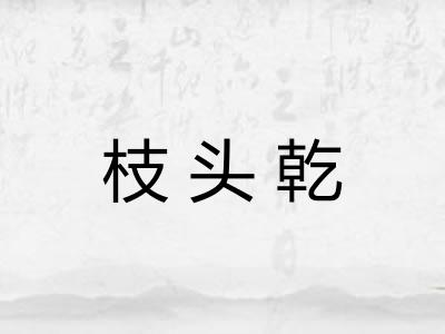 枝头乾