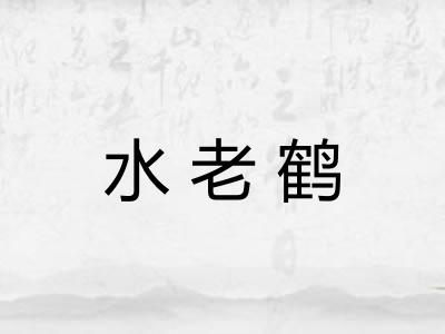 水老鹤