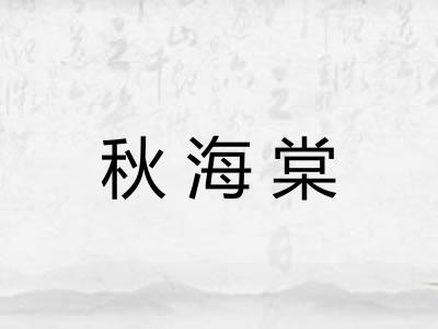 秋海棠