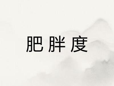 肥胖度