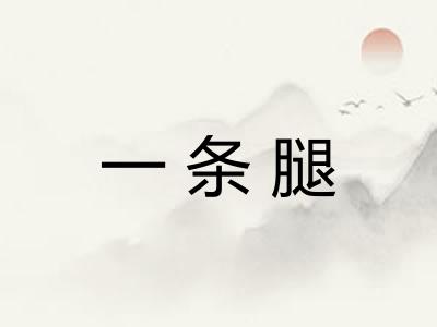 一条腿