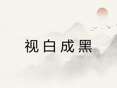 视白成黑