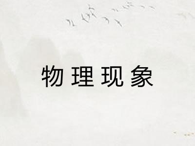 物理现象