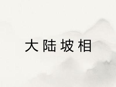 大陆坡相