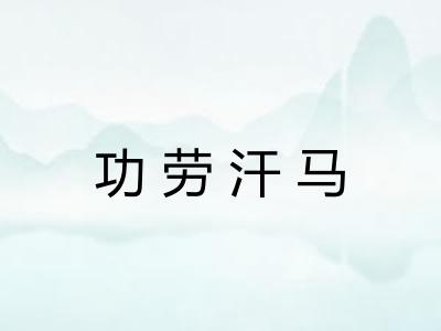 功劳汗马