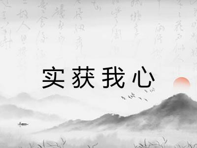 实获我心