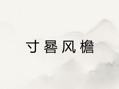 寸晷风檐