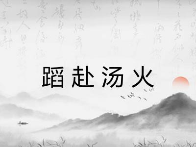 蹈赴汤火