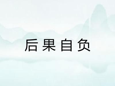 后果自负 后果自负