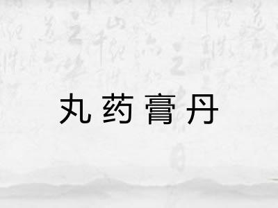 丸药膏丹