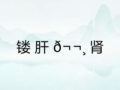 镂肝?肾