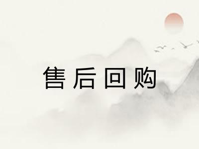 售后回购