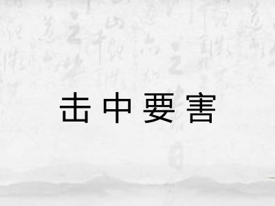 击中要害 击中要害
