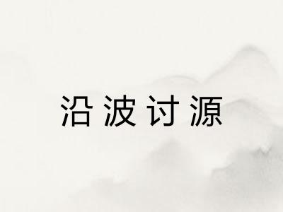 沿波讨源
